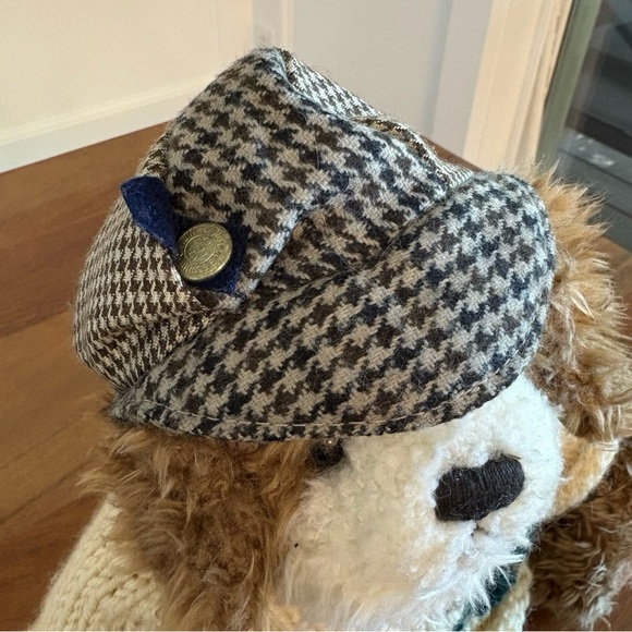 Brass Button Pickford Bears AUGIE Dog Gold Argyle Sweater Bear of Friendship - Picture 3 of 8